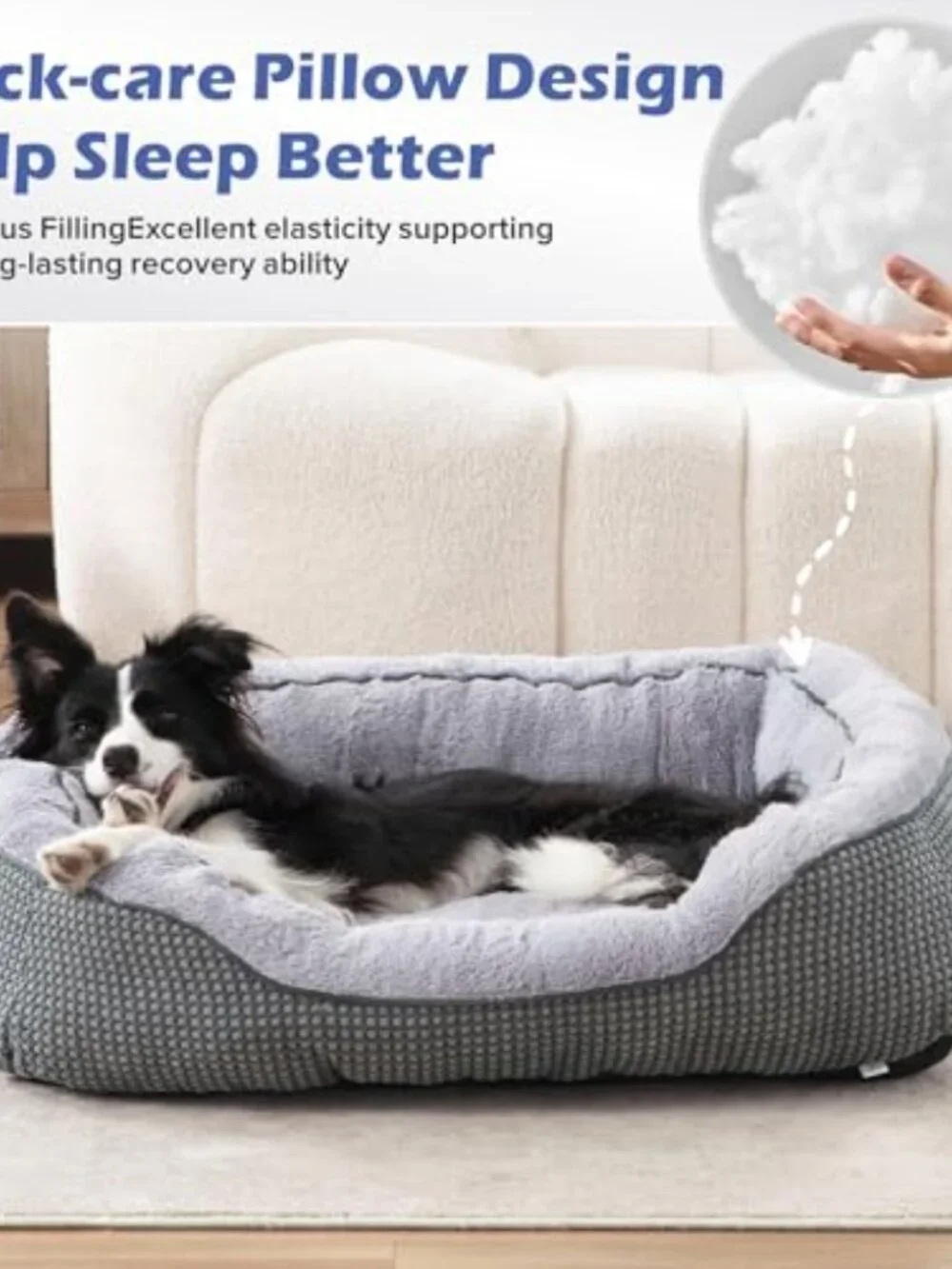 New Medium Dog Beds for Medium Dogs Washable, Rectangle Dog Bed Medium Size Dog,